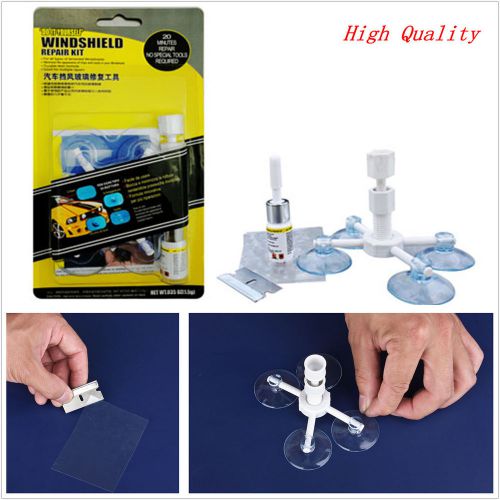 Car/van windscreen/windshield glass chip/crack resin repair tool &amp;holder kit diy