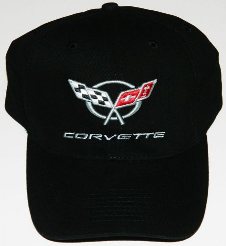 Chevy corvette c5 adjustable black baseball trucker ballcap hat cap official new