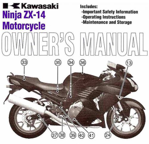 2007 kawasaki ninja zx-14 motorcycle owners manual -ninja zx14-zx1400a-kawasaki