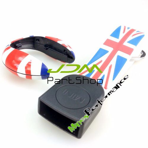 Red keychain for mini cooper 2014+ f56 key hardtop silicone strap jack keyfob