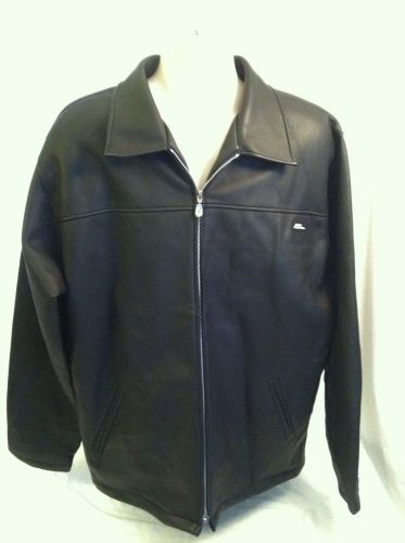 Polyvinyl leather jacket no fear mens motorcycle riding black size xl no fear