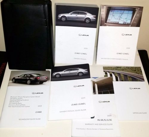 2009 lexus ls460 ls460l owners manual set with navigation guide and case