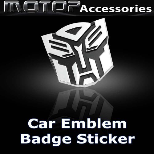 Transformers autobot 3d metal racing front badge emblem sticker decal