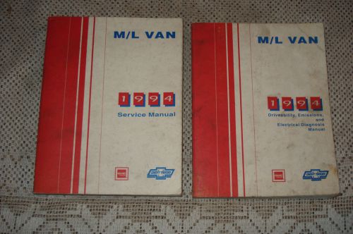 1994 chevy astro gmc safari van service manual set shop books rare m/l emission