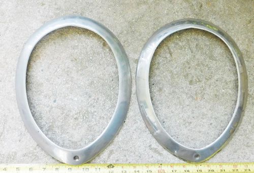 2 teardrop headlight lens bezels door rings headlamp tear drop used