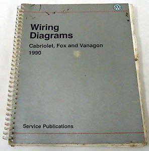 Vw service manual wiring diagrams cabriolet, fox 1990 ~volkswagen w429010011461