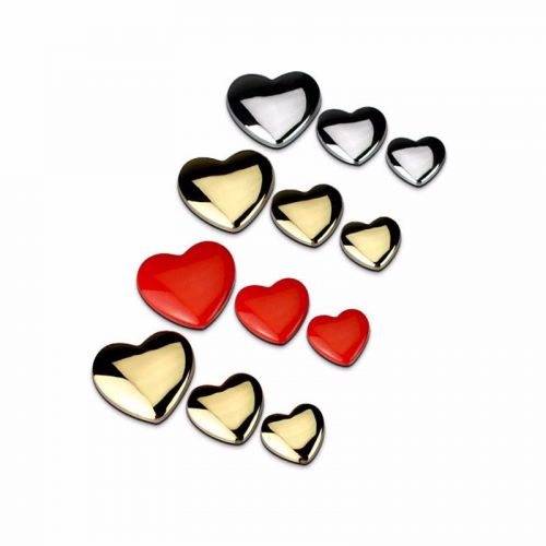 Heart shaped love symbol 100% diy 3d metal car auto emblem badge sticker 3 color
