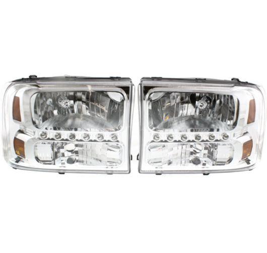 Anzo headlight lamp set of 2 left & right side new crystal clear lens lh 111088