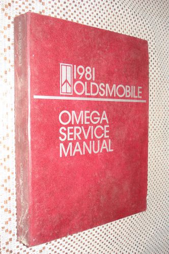 1981 oldsmobile omega shop manual service book original rare gm book