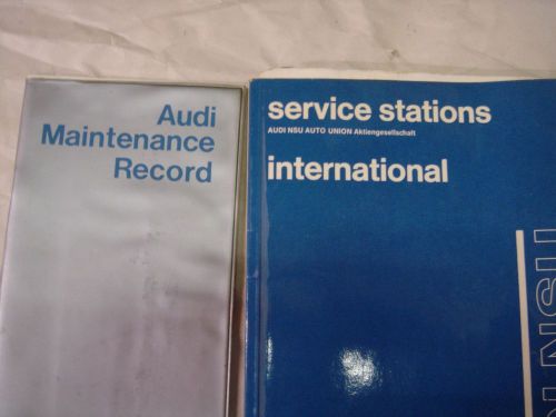 1971 audi 100ls maintenance record+service station directory used free shipping