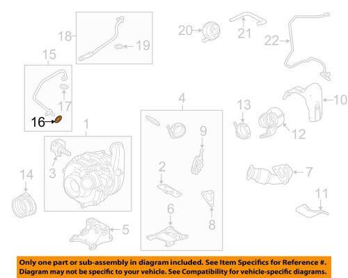 Ford oem 2015 f-450 super duty 6.7l-v8 turbocharger-oil tube gasket ft4z6n652c