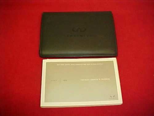 2007 original infiniti g35 g 35 sedan owners manual service guide kit 07 + case