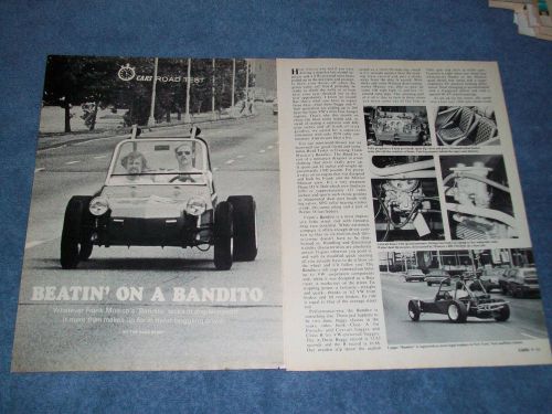 1971 vw dune buggy bandito road test info article