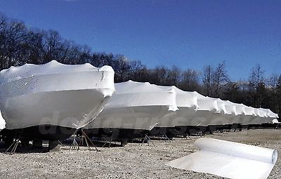 Flame retardant heavy duty 12 mil boat shrink wrap film 40ft wide sold by foot