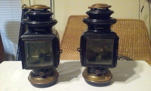 Antique 1908 - 14 ford model t side lamps by the corcoran co. cincinnati- rare!
