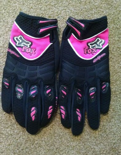 Fox racing gloves dirtpaw pink dirtbike atv motocross womens juniors girls xl