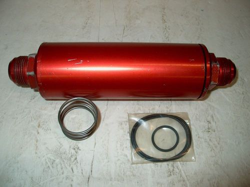 -16 an red inline billet aluminun oil filter less element peterson dry sump