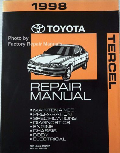 1998 toyota tercel factory service manual original shop repair book