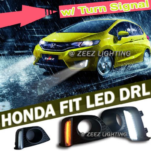 Exact fit led daytime running light drl lamp turn signal kit honda fit 14 15 #i