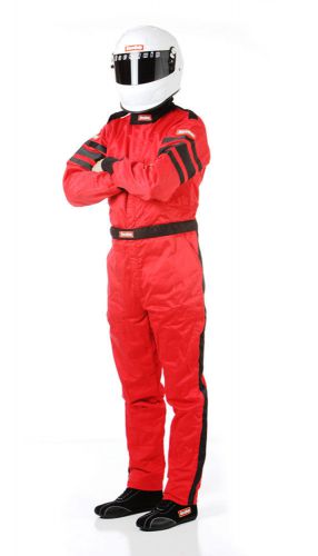 Racequip/safequip red/white large 120 series 1 piece driving suit p/n 120015