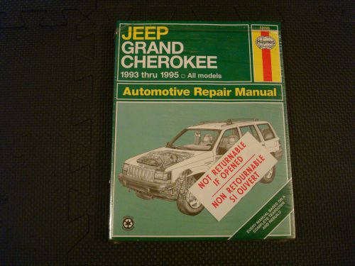 Haynes repair manual 50025 jeep grand cherokee 1993-1995 - new