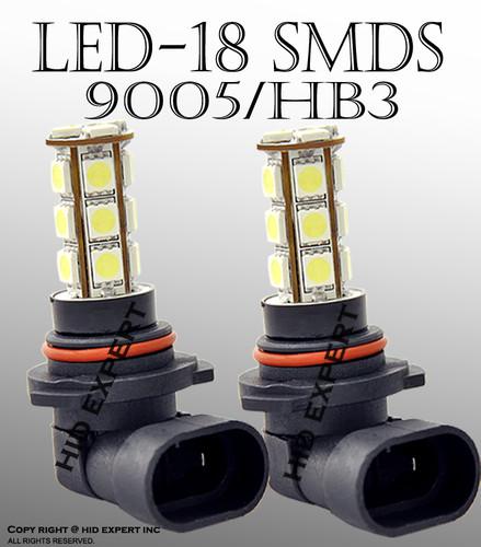 Jdm x2 pcs led 9005 hb3 18 smd hyper white high b direct replacement bulbs hy1