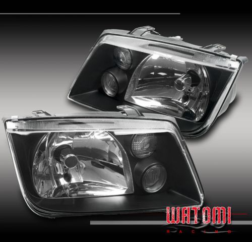 99-04 vw jetta bora crystal head lights+fog black 01 03