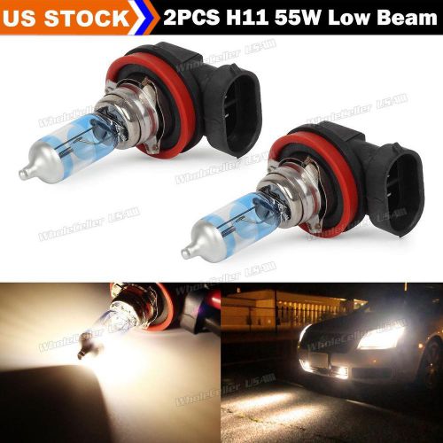 Pack2 55w h11 halogen ultra bright low beam headlight 5000k for chevrolet