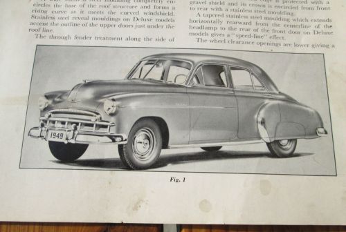 1949 chevrolet original service bulletin, features, refinements for 1959,