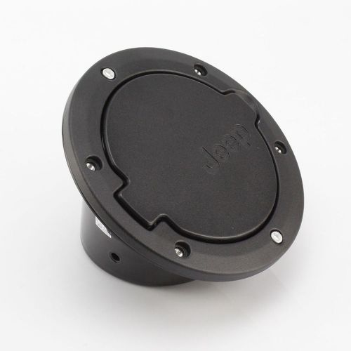 High quality black abs aluminium gas fuel cap door cover for jeep 07-13 wrangler