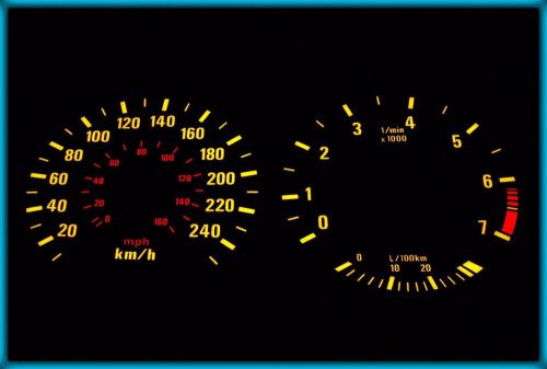 G046 bmw e38, e39, e53 x5 eu 240kmh petrol ba el plasma glow cluster gauges