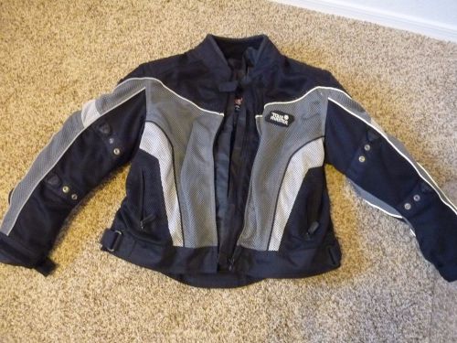 Tour master intake padded insulated motorcycle jacket large mens size 44