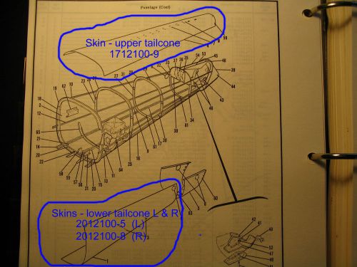 New--l lower tailcone skin 2012100-5 1712100-3 for cessna cardinal 177b 177rg