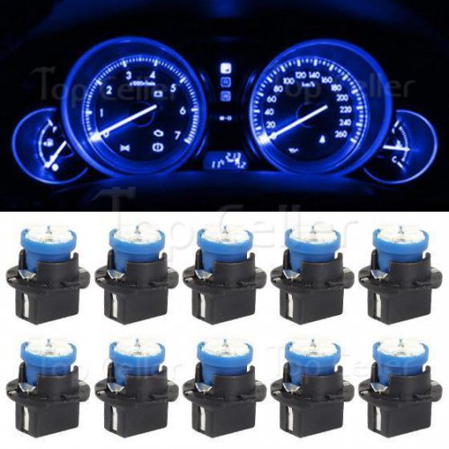 10pcs wedge t10 led blub blue instrument cluster dash light lamp for bmw