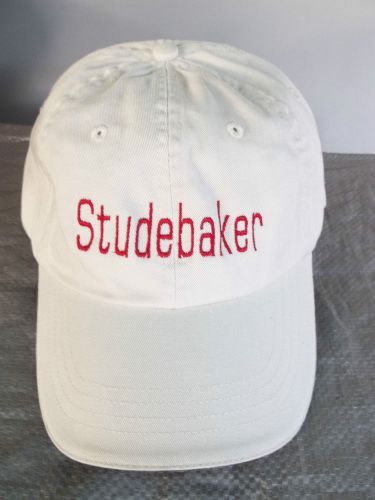 Stone adjustable cotton baseball cap with red embroidered studebaker-new!