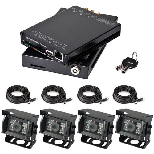 1080p hd mini 4 ch h.264 real-time car mobile digital video recorder dvr system