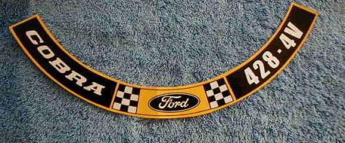 Ford 1970 1971 428 4 v cobra air cleaner decal