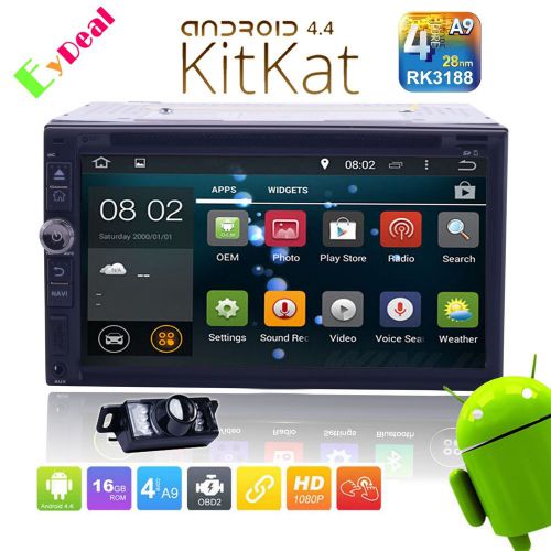 Quad core 2din android 4.4 car dvd player gps navi auto stereo radio wifi 3g+cam