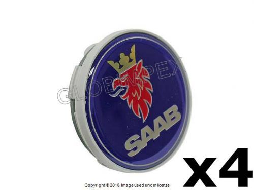 Saab 9-3 9-3x 9-5 900 9000 (96-11) center hub cap for alloy wheel (4) genuine