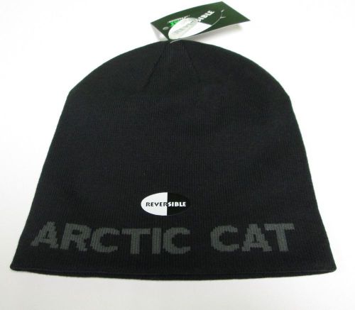 Men&#039;s arctic cat gray stripes reversible beanie