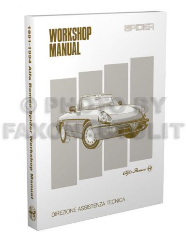 Alfa romeo spider repair shop manual 1991 1992 1993 1994 veloce service book ce