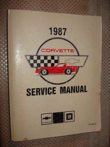 1987 chevy corvette service manual shop book original gm repair