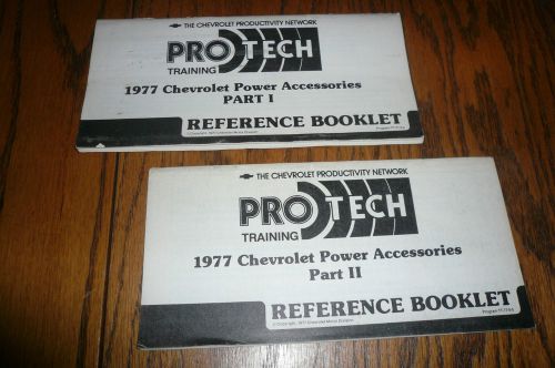 1977 chevrolet power accessories part i &amp; ii reference booklets ttt-77-5-4/5-5