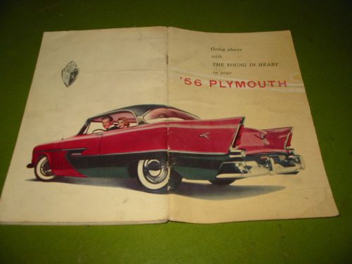 Owners manual for 1956 plymouth ...original...average  cond