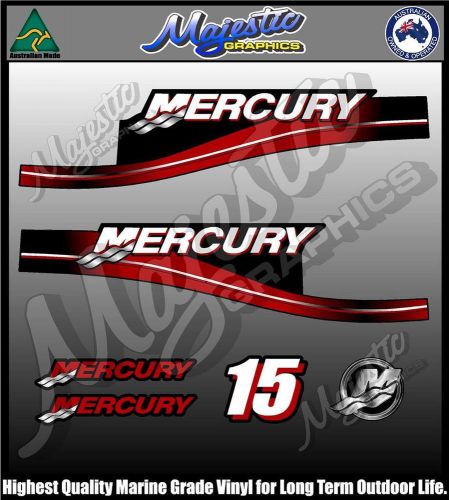 Mercury 15hp - decal set - outboard decals