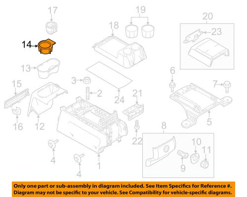 Ford oem front console-cup holder 2l1z7813562aaa