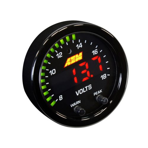 Aem 30-0303 52mm x-series digital voltage / voltmeter / volts gauge 8~18v black