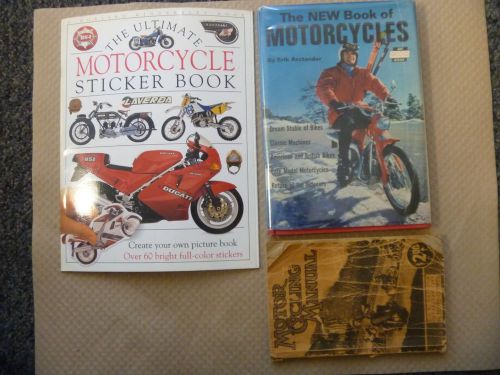 Motor cycling manual clymer 1944 motorcycle sticker book new book motorcycles