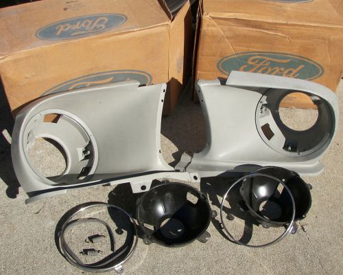 1967 / 68 oem almost nos  mustang headlight doors buckets fender extensions gt