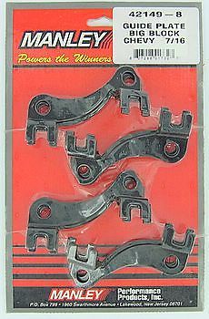 42149-8 manley steel guide plates big block chevy fits 7/16 pushrods